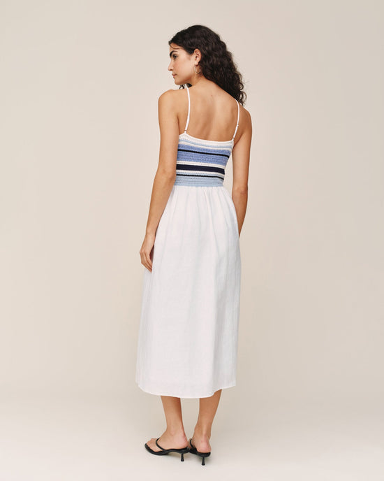 Bella Dahl Crochet Mixed Dress - Ocean Blue View 2
