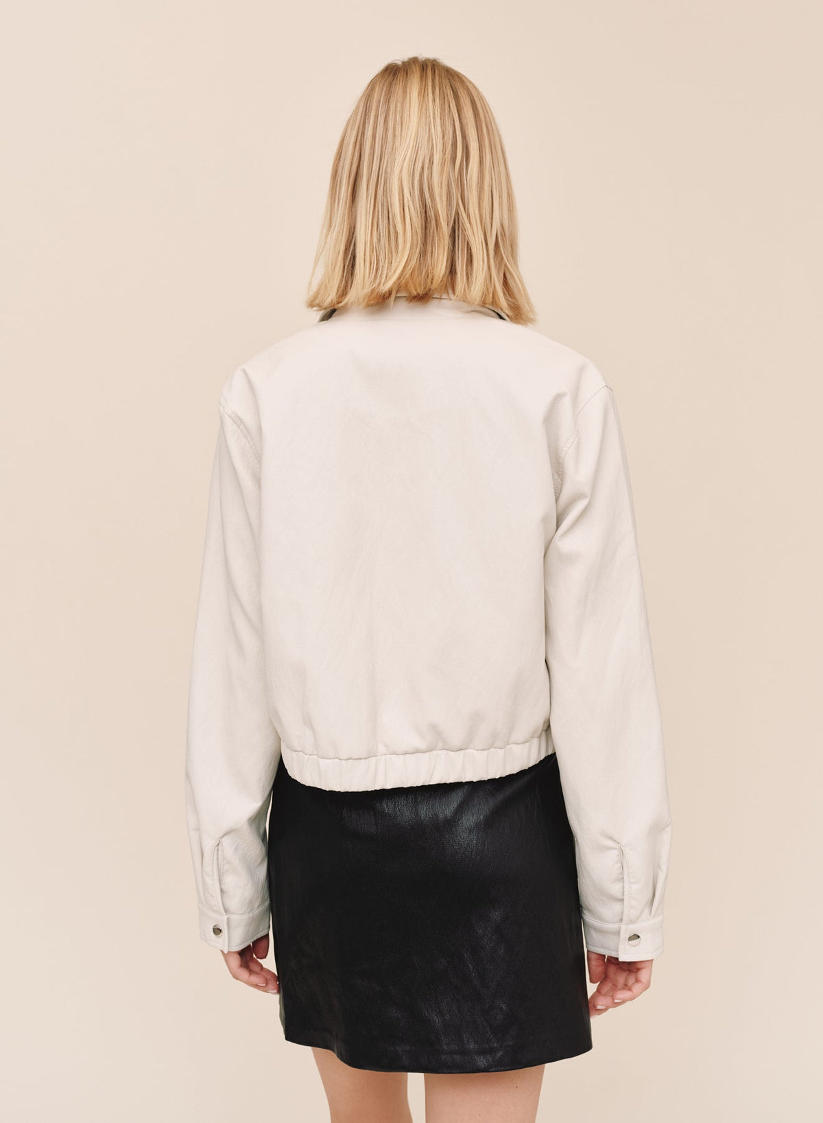 Bella DahlCrop Bomber Jacket - Winter WhiteCoats & Jackets