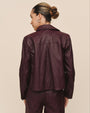 Bella DahlCrop Pocket Button Down - Crimson EmberCoats & Jackets