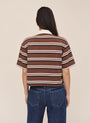 Bella DahlCrop Polo Tee - Rugby StripeTops