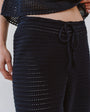 Bella DahlCrop Wide Leg Crochet Pant - BlackPants