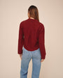 Bella DahlCropped Button Down - Deep CrimsonTops