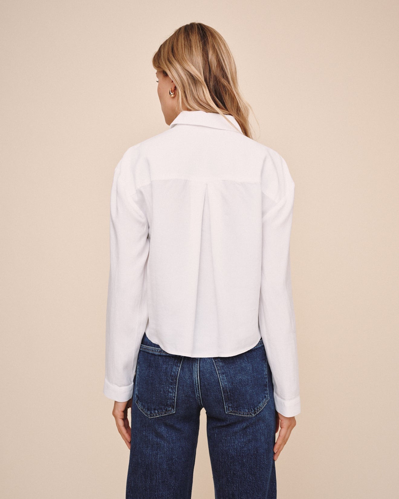 Cropped Button Down - White – Bella Dahl