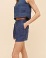 Bella DahlDouble Pleat Short - Midnight SurfShorts