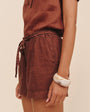 Bella DahlDouble Pleat Tie Short - Sea Glass BrownShorts