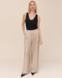 Bella DahlDouble Pleat Wide Leg With Elastic Back - Field KhakiPants