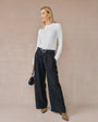 Bella DahlDouble Pleated Wide Leg High Waist Pant - BlackPants