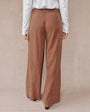 Bella DahlDouble Pleated Wide Leg High Waist Pant - Saddle BrownPants