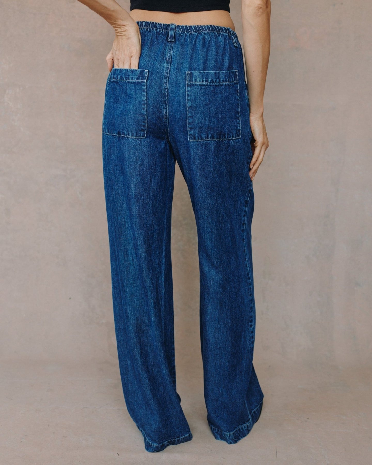 Bella DahlDrawstring Jean - Deep Blue RinsePants