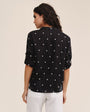Bella DahlDrop Collar Boxy Button Down - Cabana DotTops