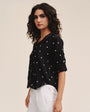 Bella DahlDrop Collar Boxy Button Down - Cabana DotTops