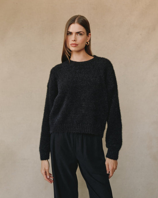 Bella Dahl Drop Shoulder Sweater - Black