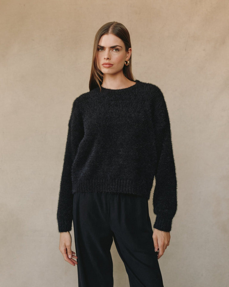 Bella DahlDrop Shoulder Sweater - BlackSweaters