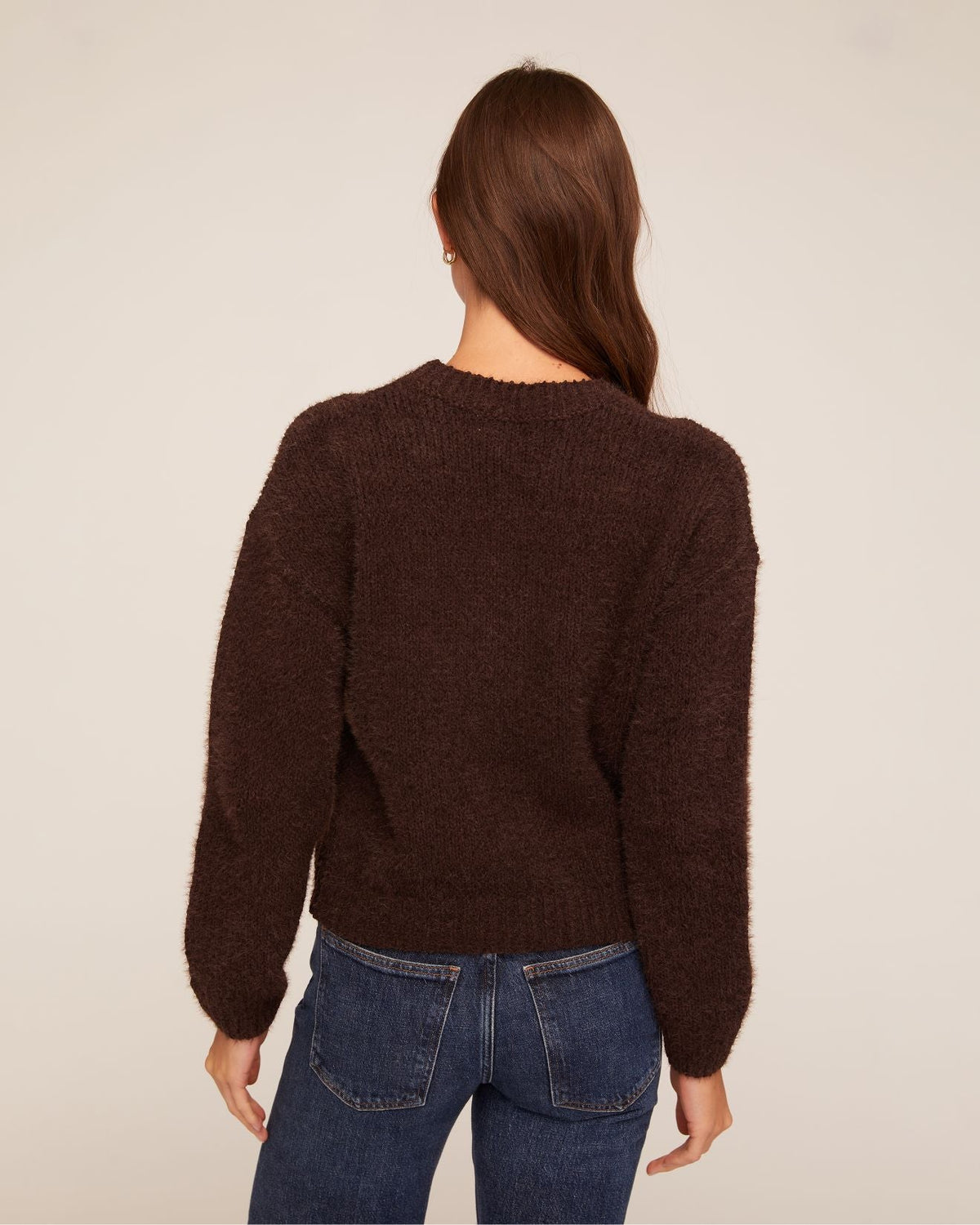 Bella DahlDrop Shoulder Sweater - Dark ChestnutSweaters