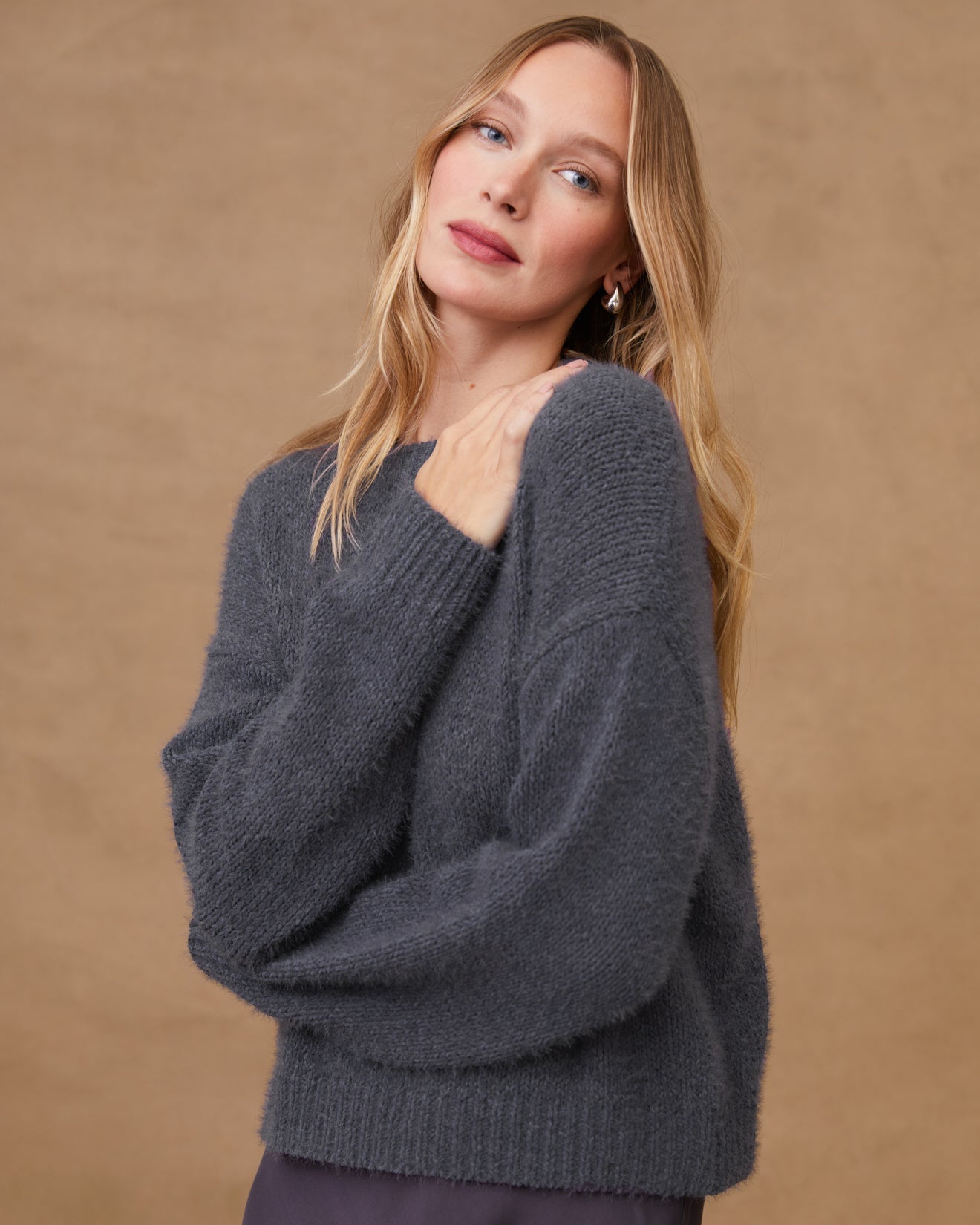 Bella DahlDrop Shoulder Sweater - Galaxy SmokeSweaters