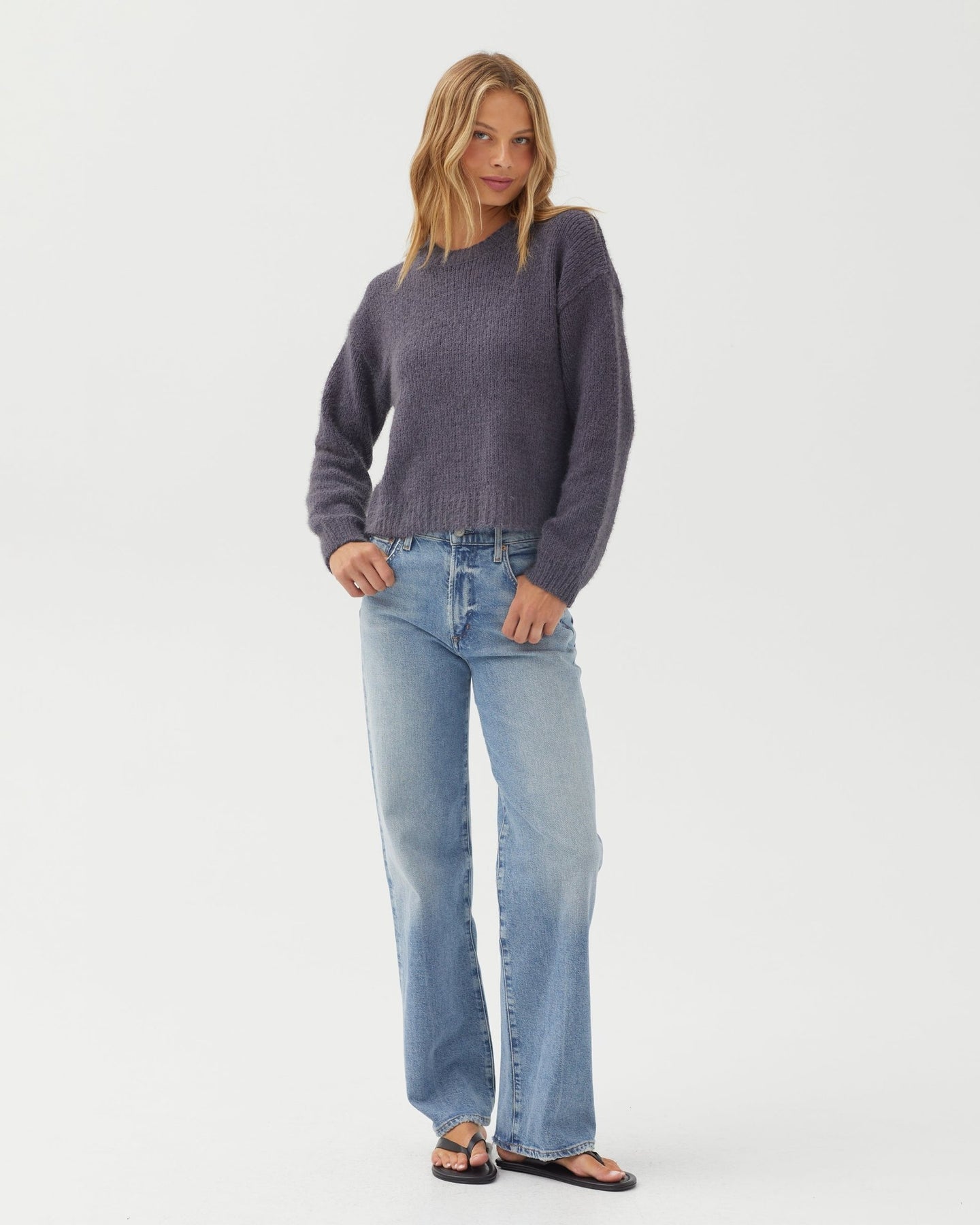Bella DahlDrop Shoulder Sweater - Galaxy SmokeSweaters