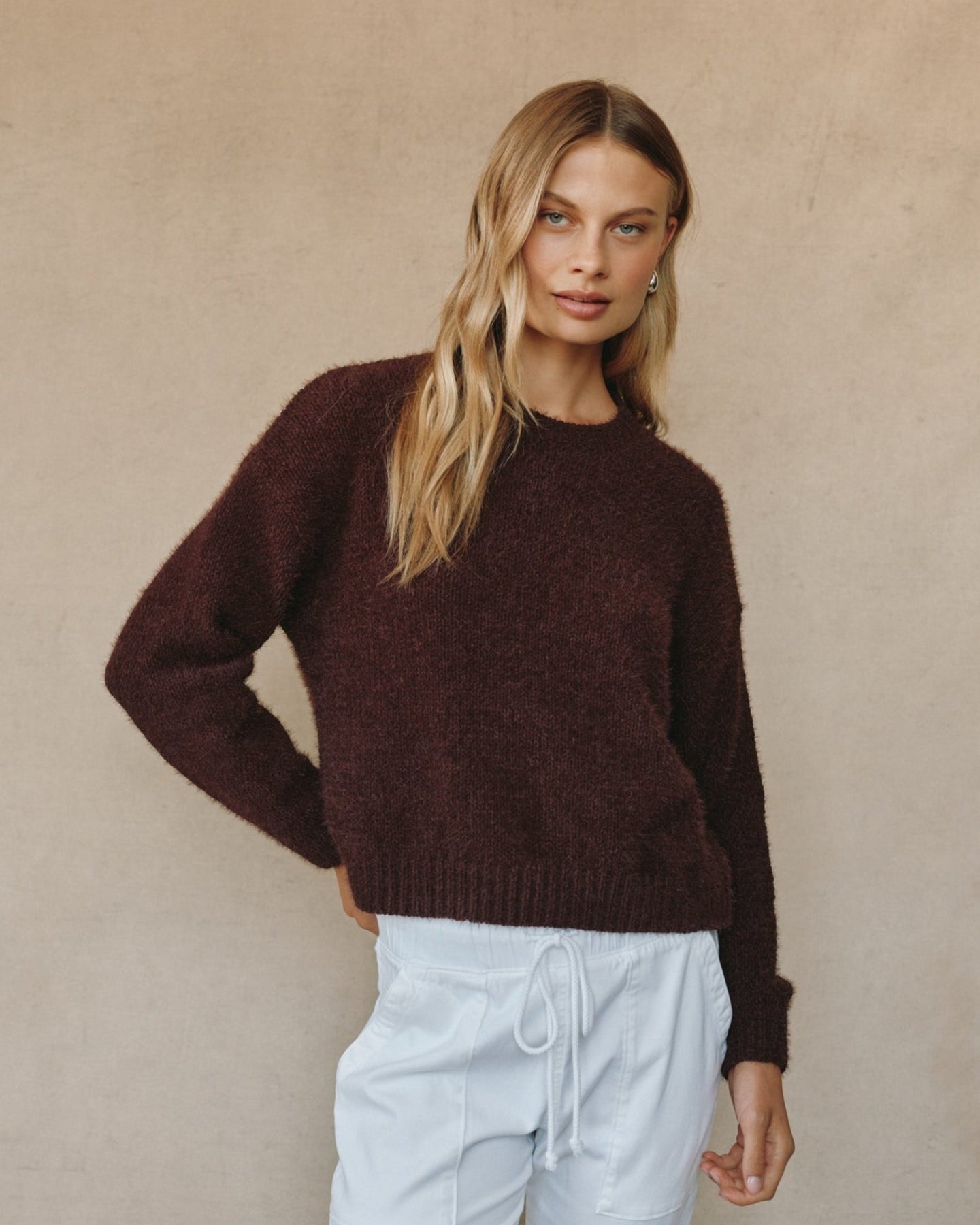 Bella DahlDrop Shoulder Sweater - Pinot NoirSweaters