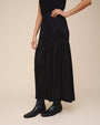 Bella DahlDropped Waist Ruffle Maxi Skirt - BlackSkirts