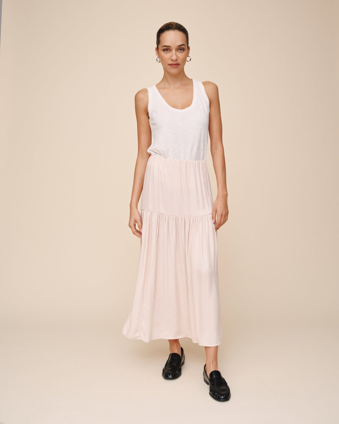 Bella DahlDropped Waist Ruffle Maxi Skirt - Cherry BlossomSkirts