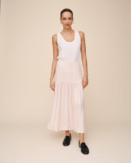 Bella Dahl Dropped Waist Ruffle Maxi Skirt - Cherry Blossom View 2