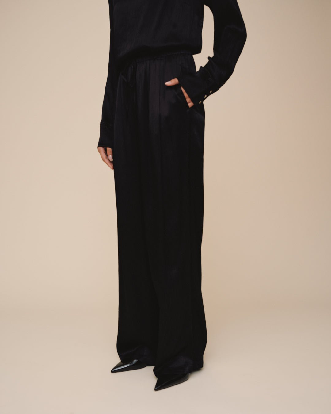 Easy Pleated Wide Leg Pant - Black – Bella Dahl