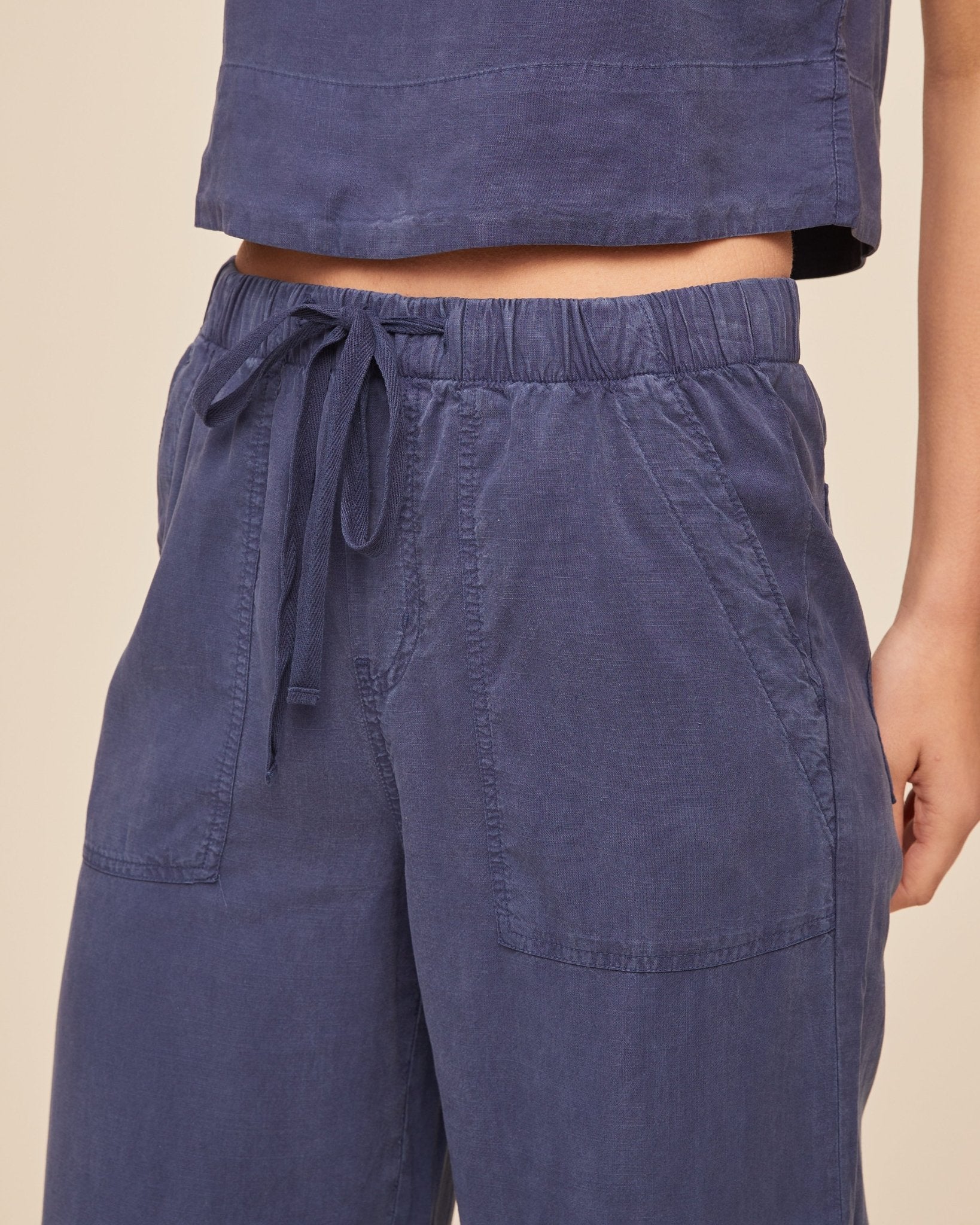 Easy Pocket Wide Leg Crop - Midnight Surf – Bella Dahl