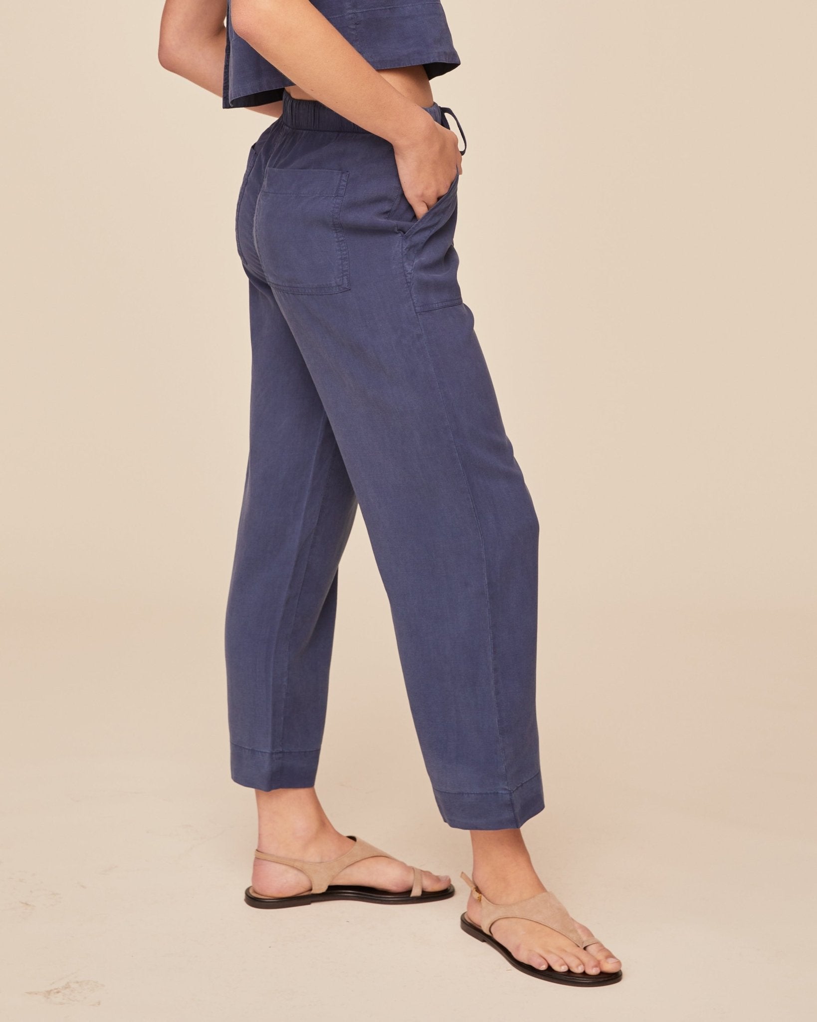 Easy Pocket Wide Leg Crop - Midnight Surf – Bella Dahl