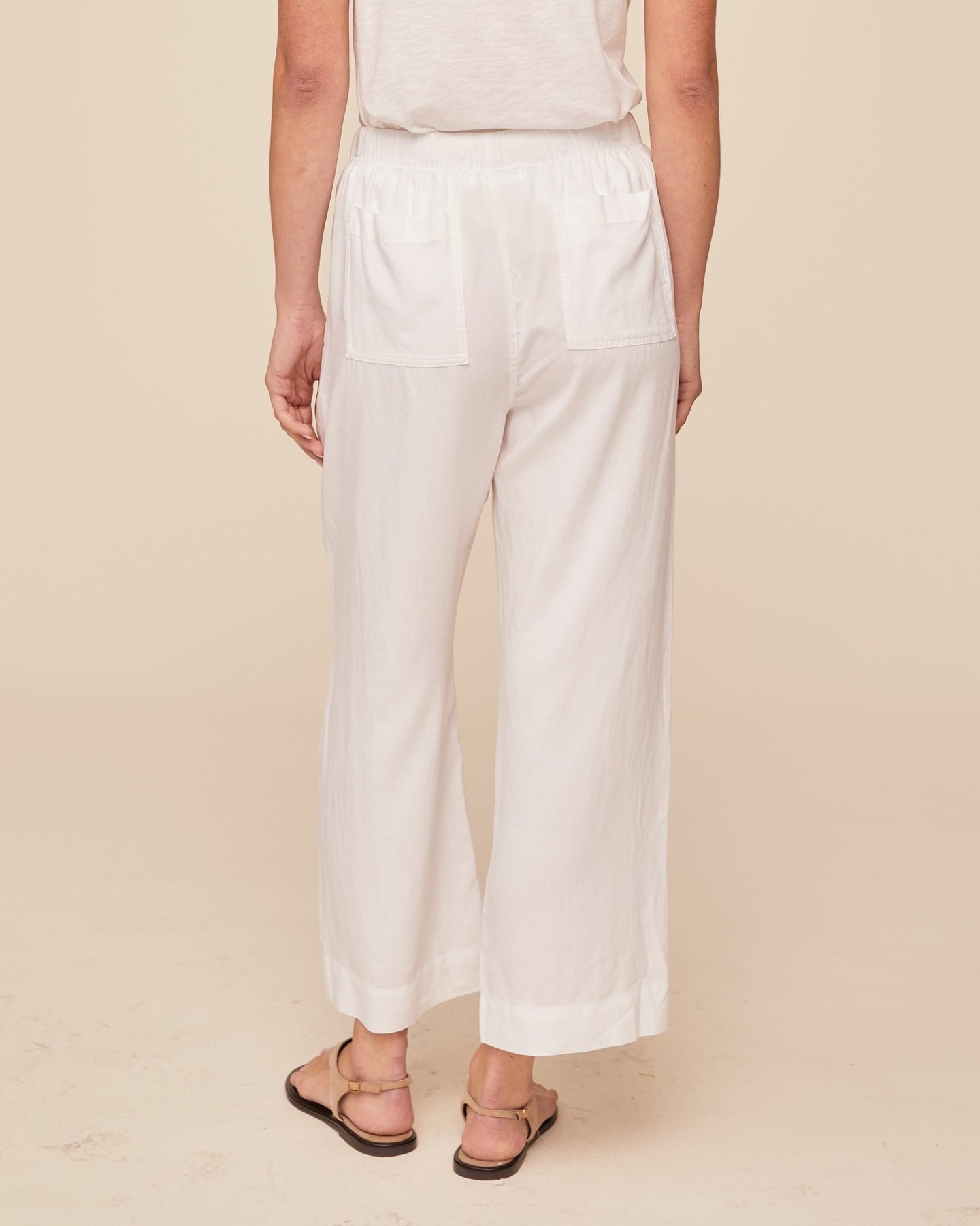 Bella DahlEasy Pocket Wide Leg Crop - WhitePants