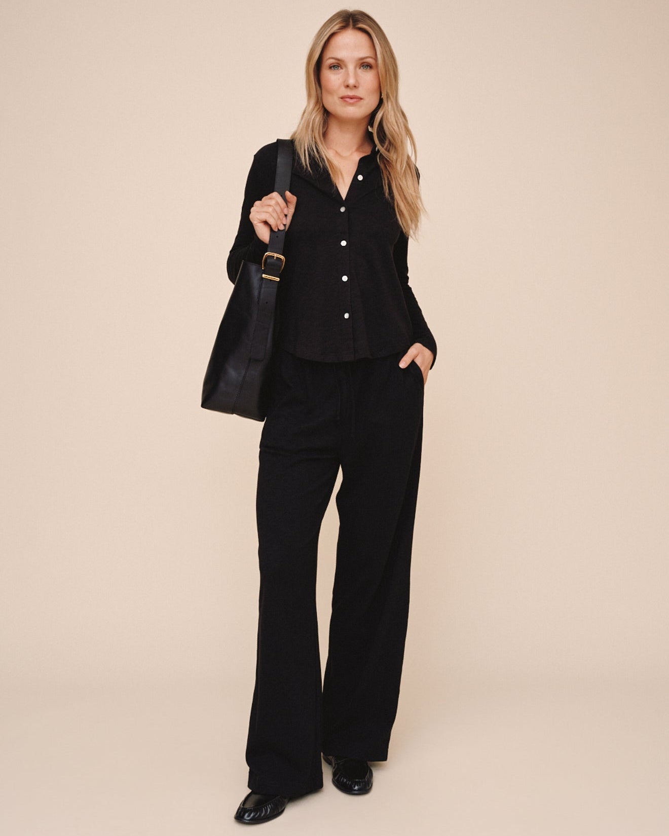 Bella DahlEasy Wide Leg Pant - BlackPants