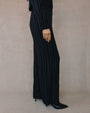 Bella DahlElastic Back Wide Leg Pant - Black Lurex StripeTops