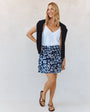 Bella DahlElastic Gathered Mini Skirt - Indigo Bloom PrintSkirts