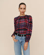 Bella DahlElastic Shirred Top - Winter Plaid PrintTops