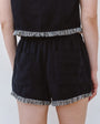 Bella DahlElastic Waist Fringe Short - BlackShorts