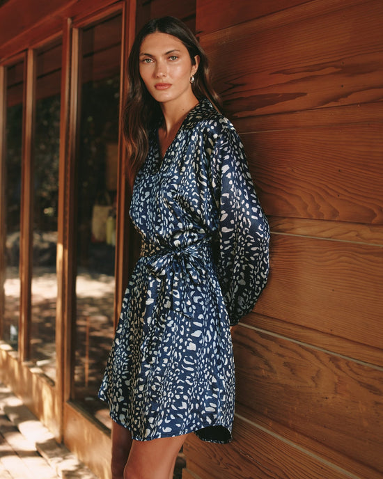 Bella Dahl Elastic Waist Tunic Dress - Arctic Animal Print