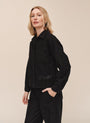 Bella DahlEmbroidered Hem Chore Jacket - BlackCoats & Jackets