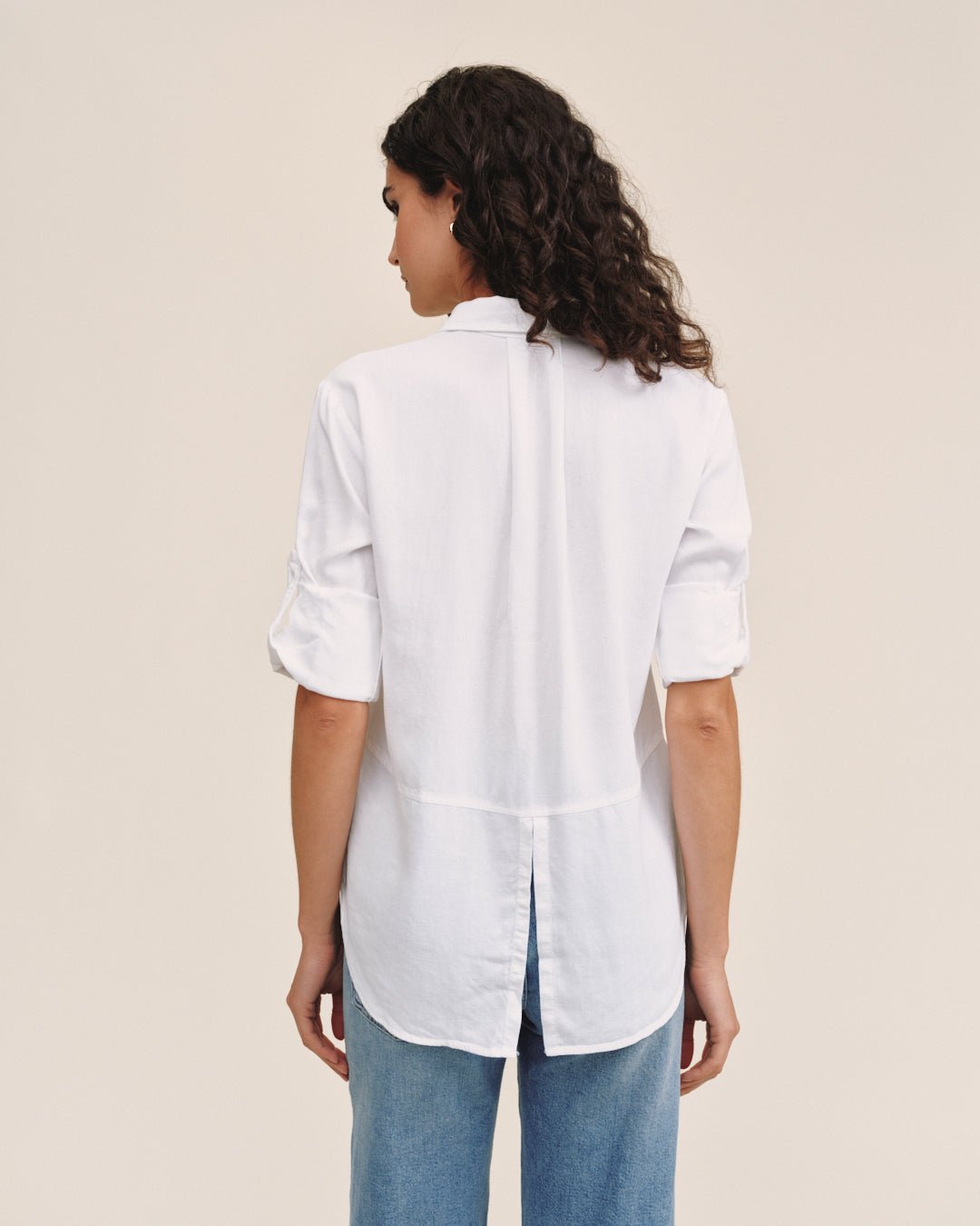Bella DahlEmbroidered Split Back Button Down - PalmTops