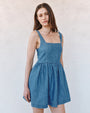 Bella DahlFit and Flare Mini Dress - Island Blue WashDresses