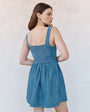 Bella DahlFit and Flare Mini Dress - Island Blue WashDresses