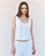 Bella DahlFitted Bodice Top With Smock Back - WhiteTops