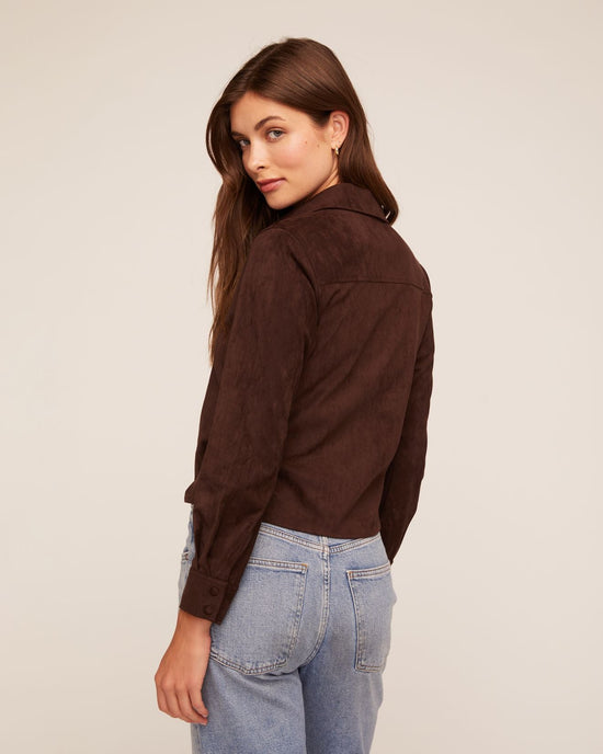 Bella Dahl Fitted Button Down - Dark Roast View 2