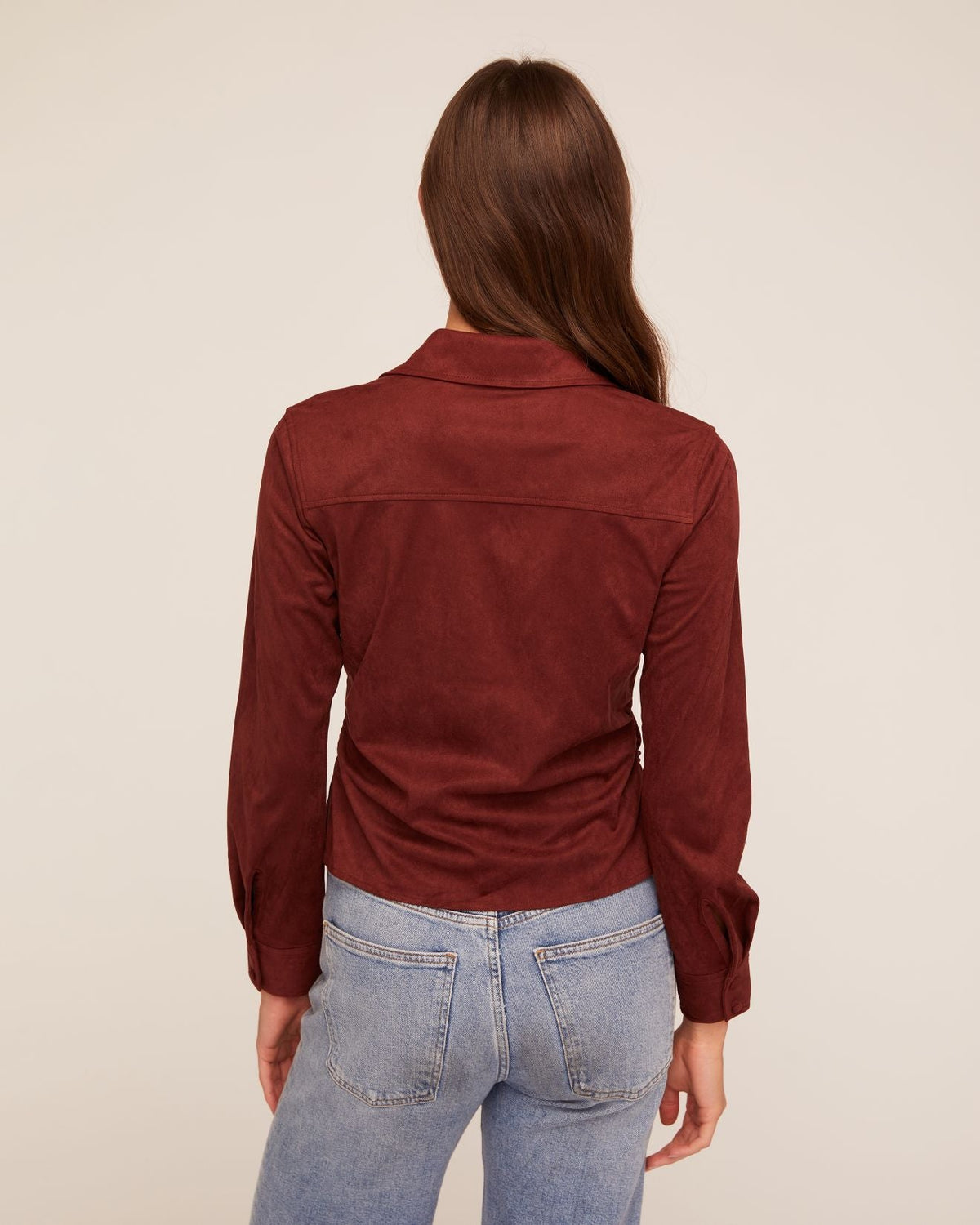 Bella DahlFitted Button Down - Smoked CrimsonTops