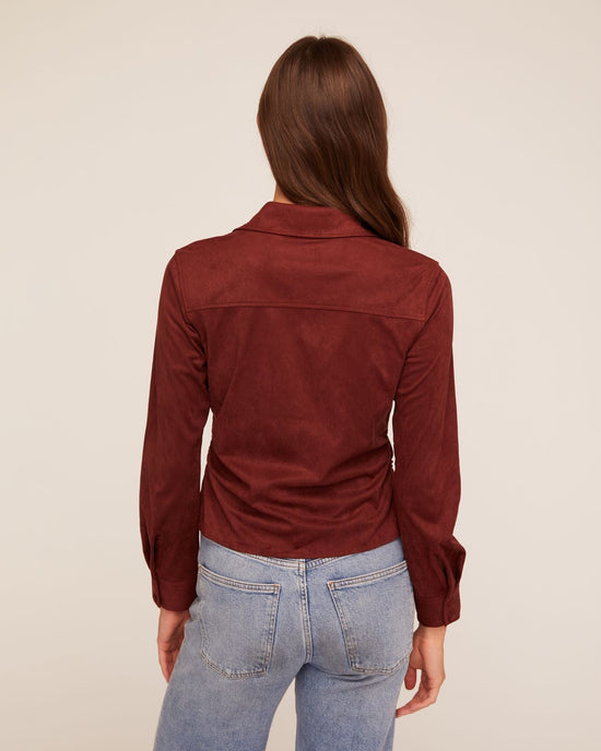 Bella Dahl Fitted Button Down - Smoked Crimson View 2