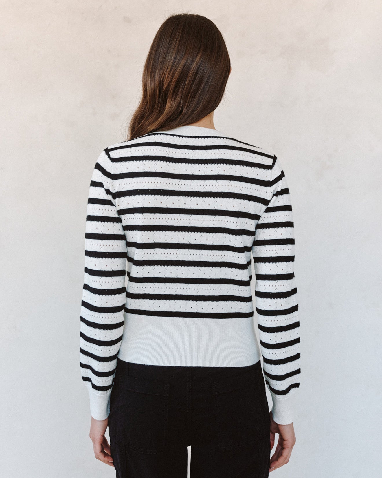 Bella DahlFitted Cardigan - Cherie StripeTops