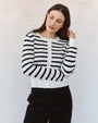 Bella DahlFitted Cardigan - Cherie StripeTops
