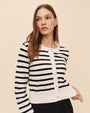 Bella DahlFitted Cardigan - Cherie StripeTops