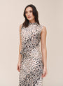Bella DahlFitted Cowl Neck Top - Painted Spots PrintTops