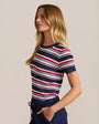 Bella DahlFitted Crew Neck Tee - Seaside StripeTops