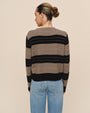 Bella DahlFitted Crew Sweater - Frappe StripeSweaters