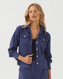 Bella DahlFitted Trucker Shirt - Deep CobaltTops