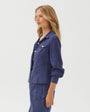 Bella DahlFitted Trucker Shirt - Deep CobaltTops